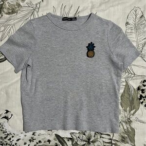 Pineapple Crop Top Tee